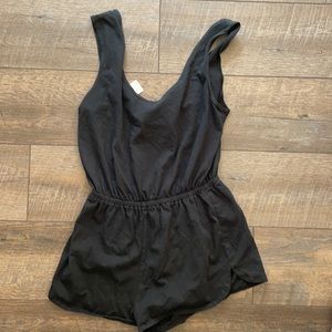 Black romper swim cover up